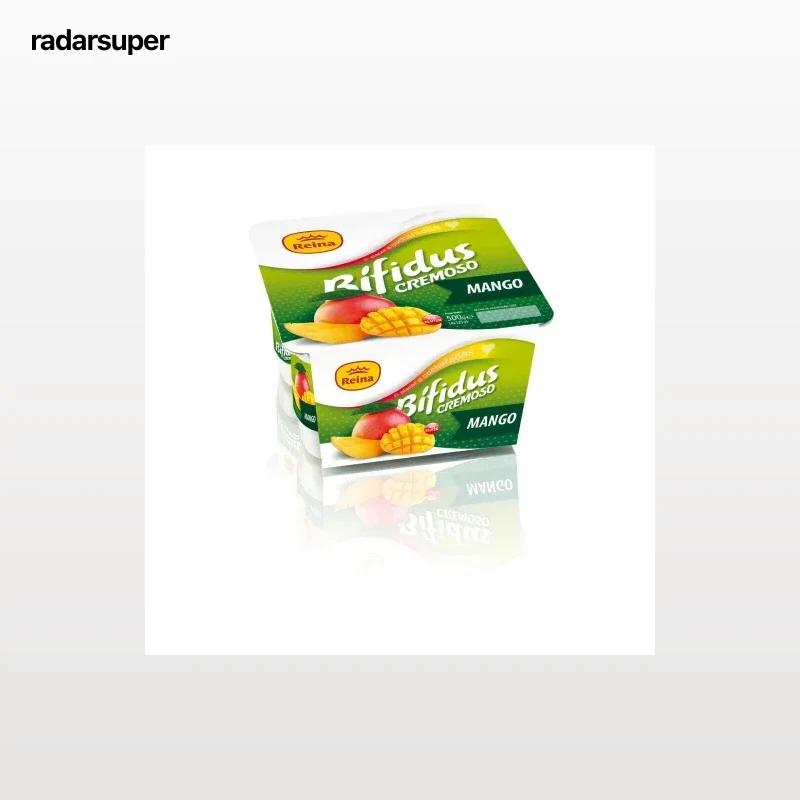 Bífidus cremoso de mango Reina sin gluten pack de 4 unidades de 125 g.