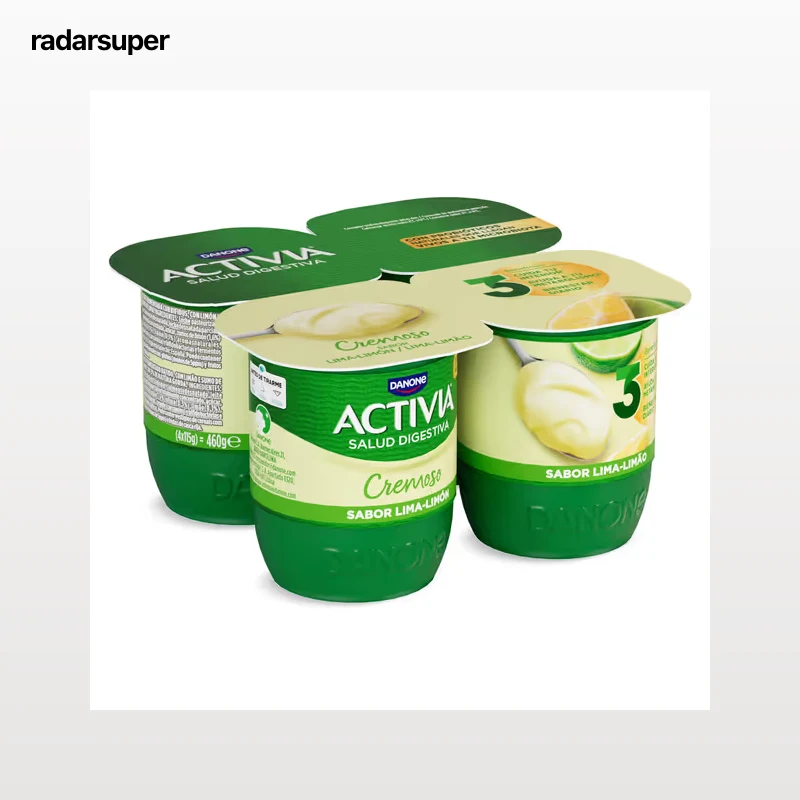 Bífidus cremoso de lima-limón Activia 4 x 115 g