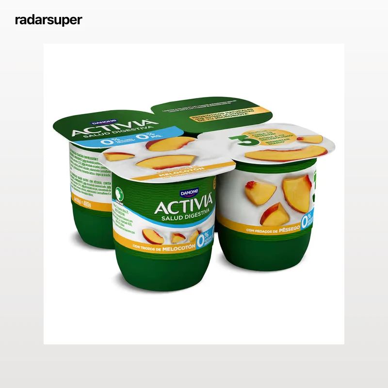 Bífidus desnatado con melocotón Activia 4 x 120 g