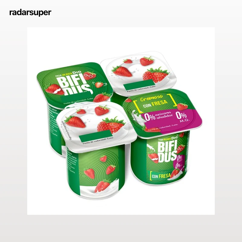 Bífidus con fresa doble 0% Dia 4 x 125 g
