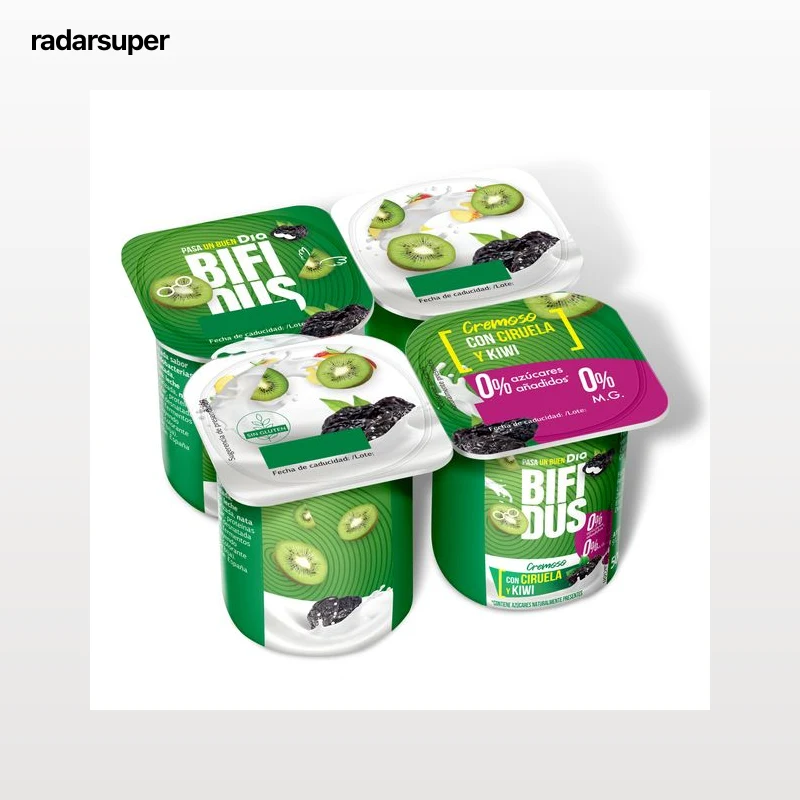 Bífidus con kiwi y ciruela doble 0% Dia 4 x 125 g