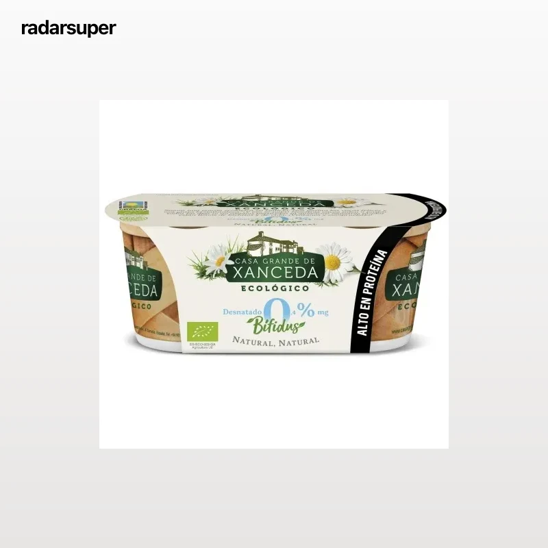 Bifidus natural desnatado ecológico Casa Grande de Xanceda pack 2 unidades de 125g