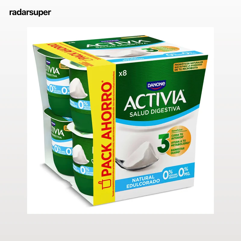 Bífidus natural desnatado edulcorado Activia 8 x 120 g