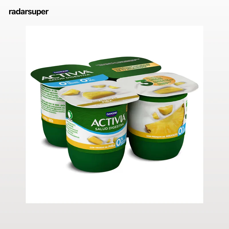 Bífidus con piña desnatado Activia pack 4 x 120 g