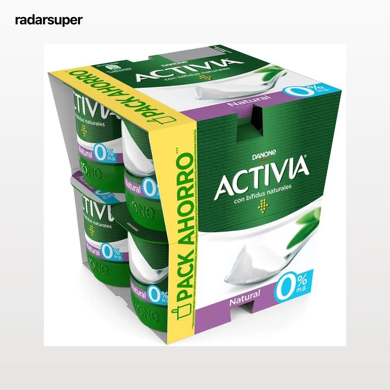 Bífidus probiótico Activia desnatado 0% materia grasa pack 8 natural