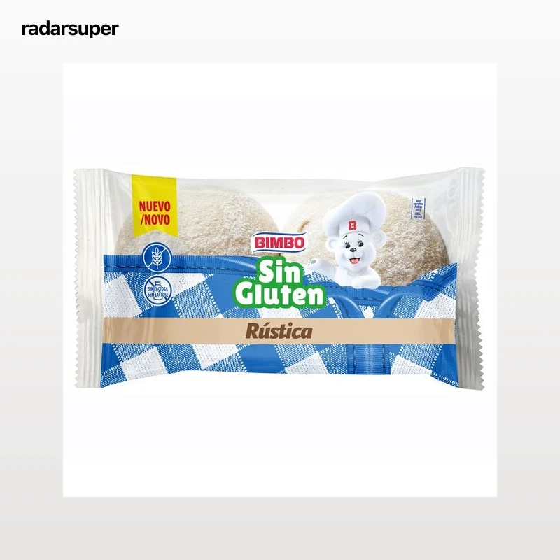 BIMBO Pan de hamburguesa rústico sin gluten 160 g.