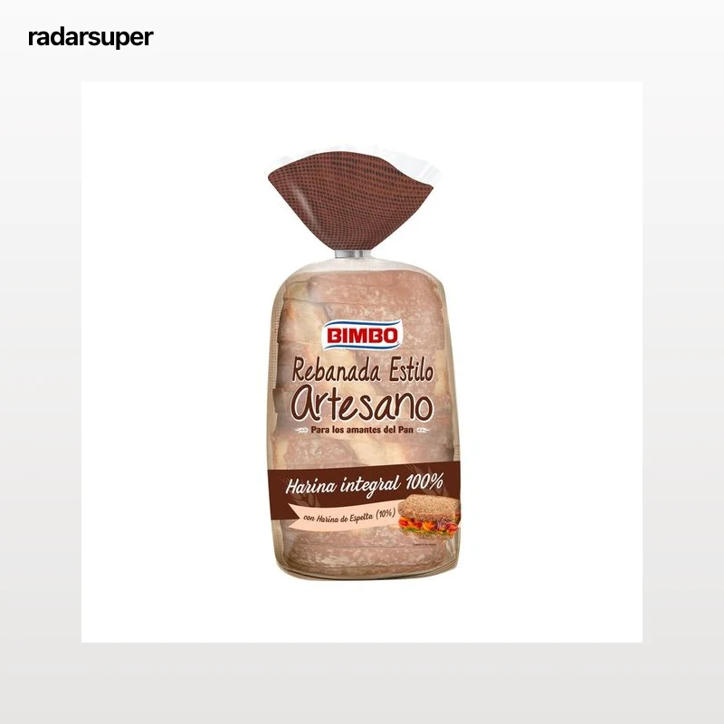 BIMBO Pan de molde artesano integral trigo espelta con miel 550 g.