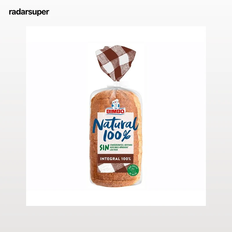 BIMBO Pan de molde integral con corteza natural 100 % 360 g.