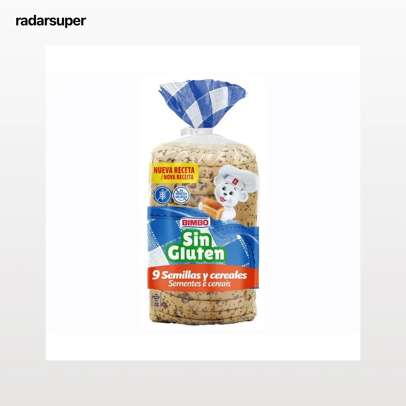 BIMBO Pan de molde semillas sin gluten 375 g.