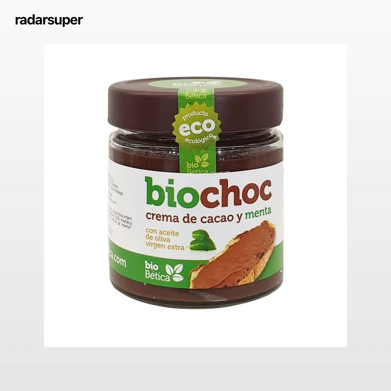 BIOCHOC Crema de cacao y menta ecológica 200 G.