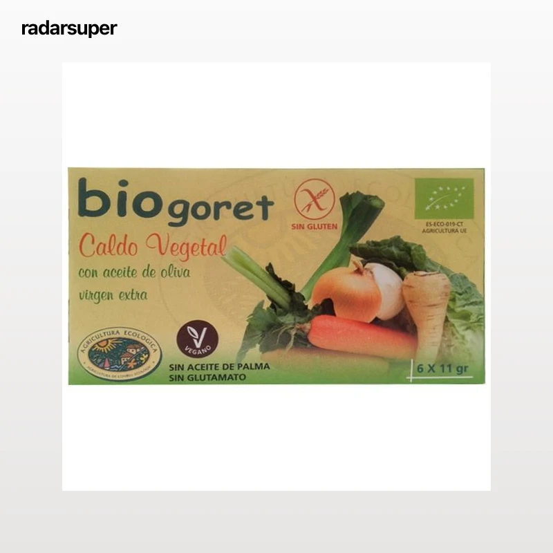 BIOGORET Caldo de Verduras ecológico BIOGORET 6 uds x 66 g.