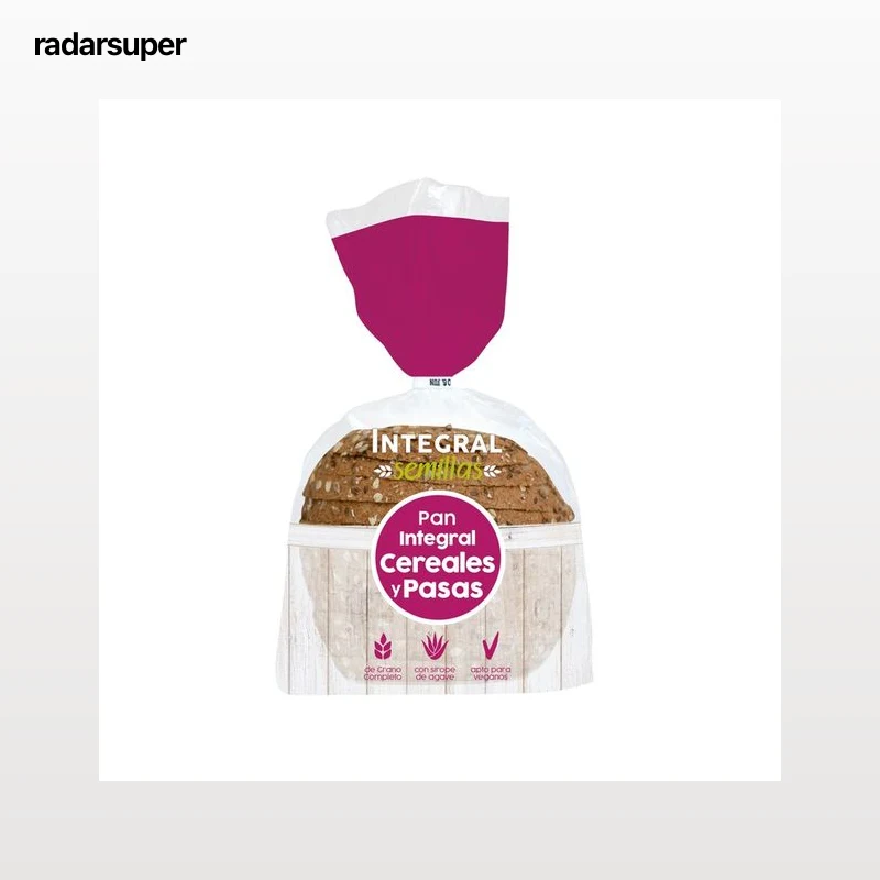 BIOGRAN Pan integral con cereales y pasas 400 g.