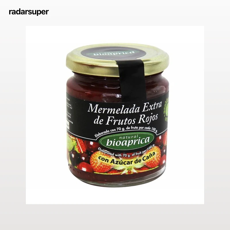 BIOJAM ABEROS Mermelada de frutos rojos con azúcar de caña ecológica BIOAPRICA 275 g.
