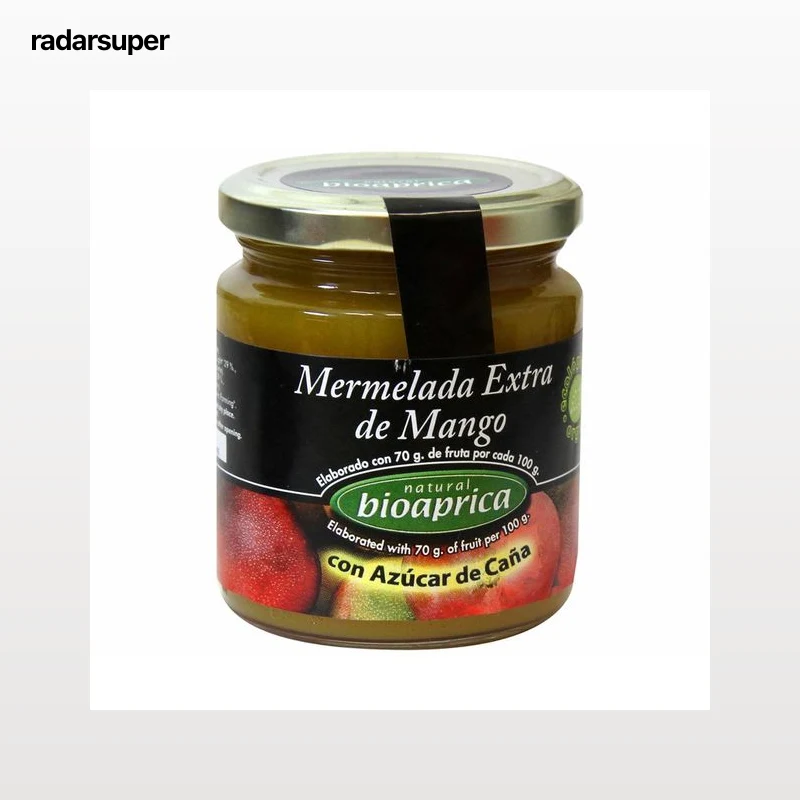 BIOJAM ABEROS Mermelada de mango con azúcar de caña ecológico BIOAPRICA 275 g.