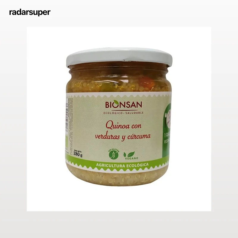 BIONSAN Quinoa con verduras y cúrcuma ecológica BIONSAN 280 g.