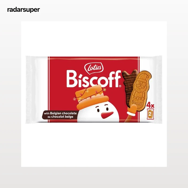 BISCOFF Galleta navideña bañada en chocolate 125 g.