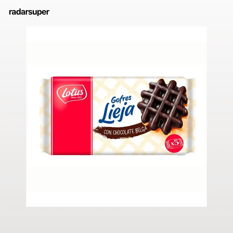 BISCOFF Gofres bañados con chocolate belga 5 uds. 287 g.