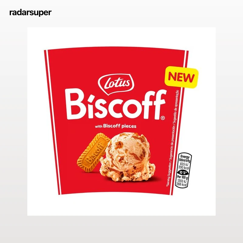 BISCOFF Tarrina de helado de galleta caramelizada, con trozos de galleta caramelizada 425 ml.