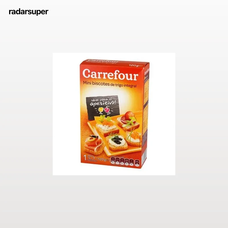 Biscottes mini integrales Carrefour 120 g.