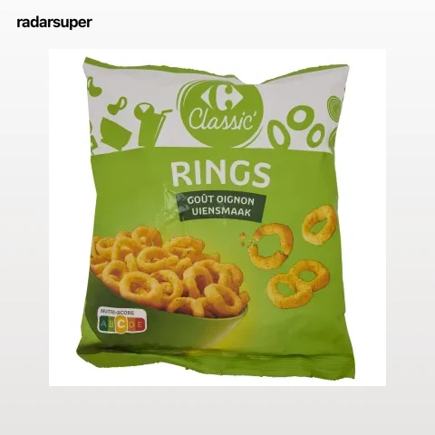 Biscuits Apéritifs Rings Saveur Oignon CARREFOUR CLASSIC'