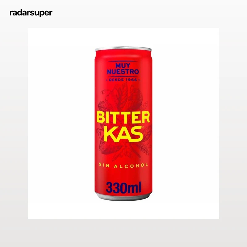 BITTER KAS Bitter sin alcohol lata 330 ml.