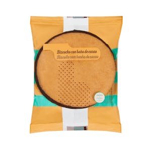 Bizcocho con baño de cacao
