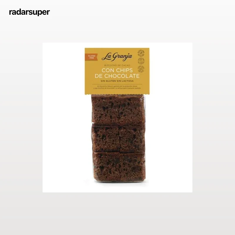 Bizcocho de Cacao con Chips de chocolate La Granja sin gluten y sin lactosa 230 g