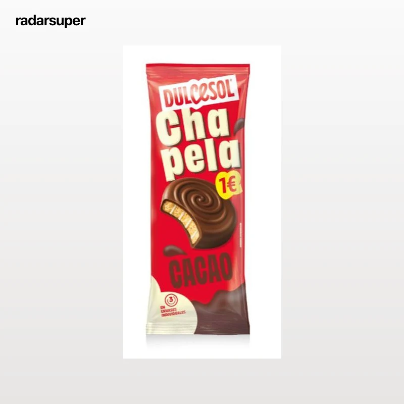 Bizcocho Dulcesol 3 uds cubierto de cacao