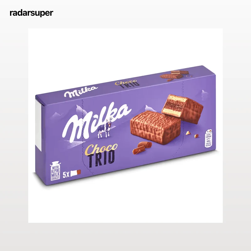 Bizcocho con relleno con cacao y recubierto con chocolate Milka 150 g