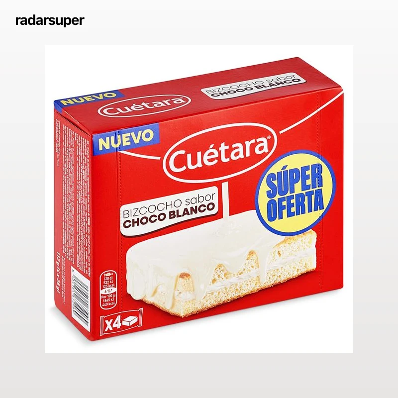 Bizcocho sabor chocolate blanco Cuétara 112 g