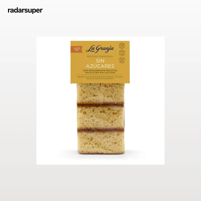 Bizcocho Tradicional sin azucares La Granja sin gluten y sin lactosa 230 g