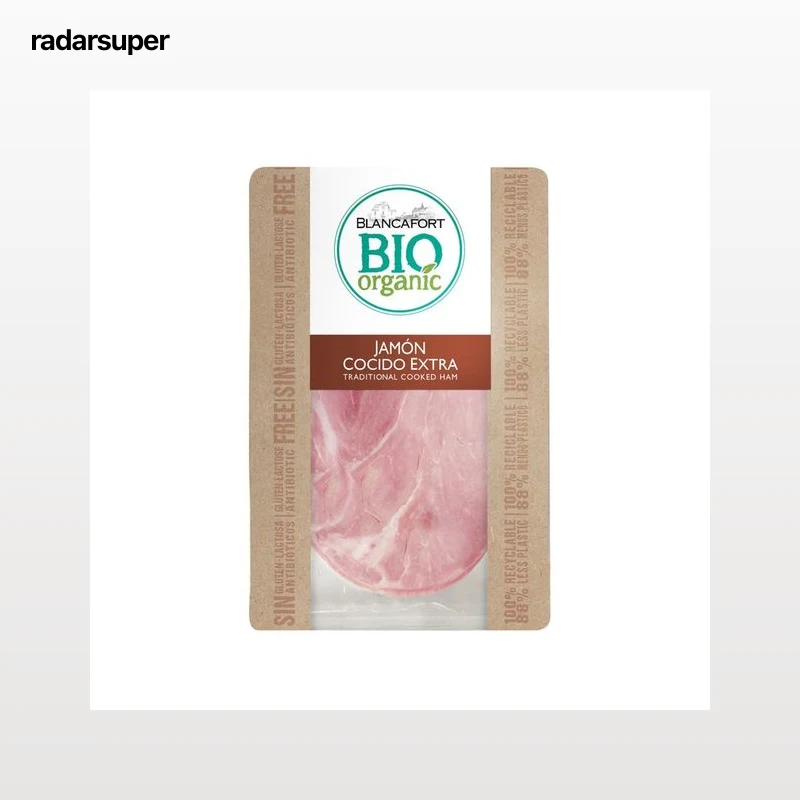BLANCAFORT Jamón cocido loncheado ecológico BLANCAFORTBIO ORGANIC 80 g.