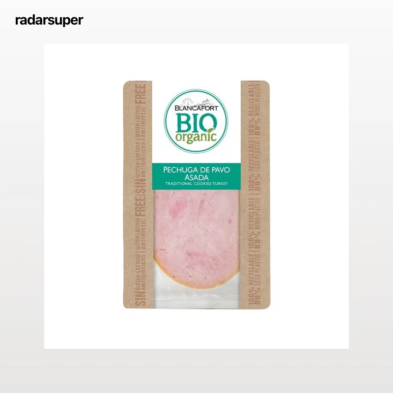 BLANCAFORT Pechuga de pavo asada ecológica en lonchas ecológica BLANCAFORT BIO ORGANIC 80 g.