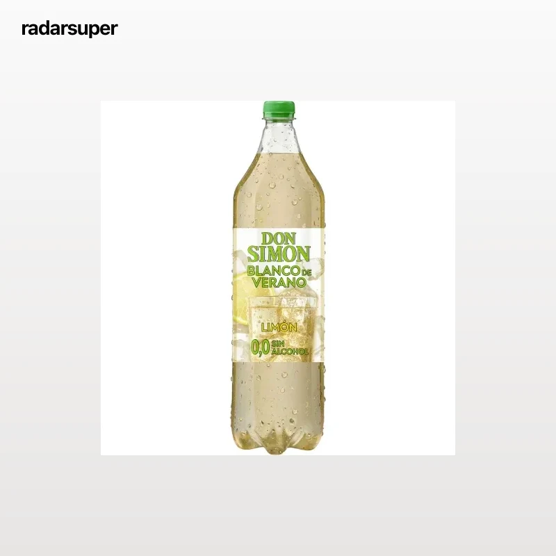 Blanco de verano Don Simon con limón sin alcohol botella 1,5 l.