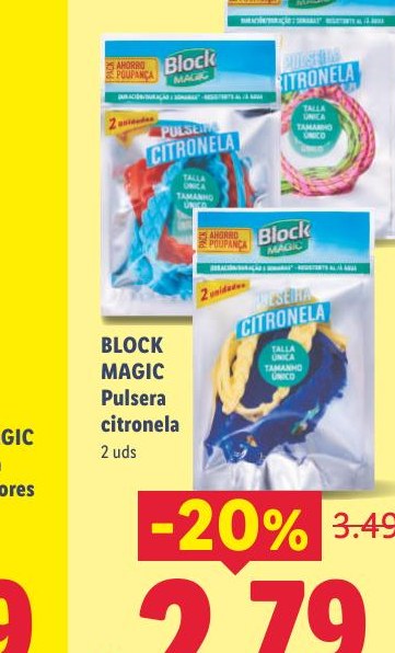 BLOCK MAGIC Pulsera citronela