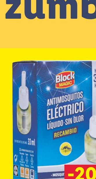 BLOCK MAGIC Recambio antimosquitos eléctrico