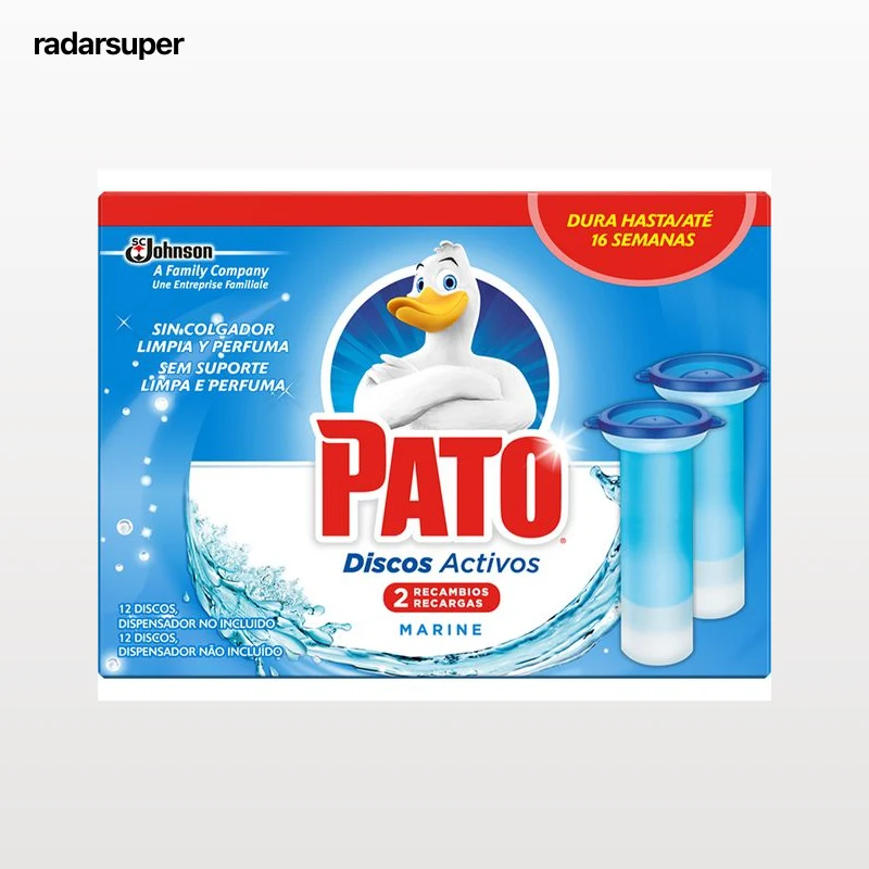 BLOCO PATO SANITÁRIO DISCOS ACTIVOS RECARGA MARINHO 2X36ML