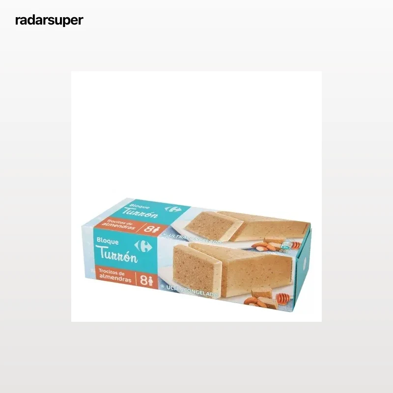 Bloque de helado de turrón Carrefour 520 g.