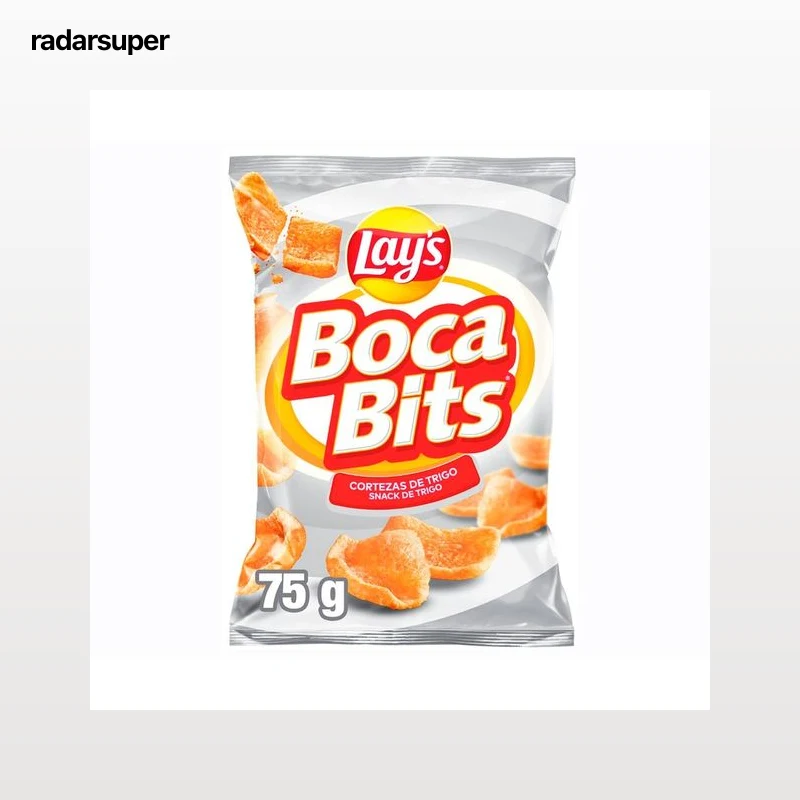 BOCABITS Snack de cortezas de trigo con sabor a carne bolsa de 75 g.