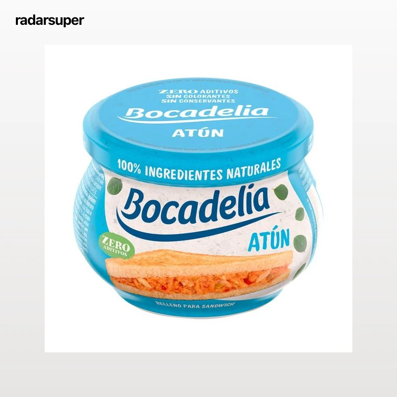 BOCADELIA Relleno de atún para sándwich frasco de 180 g.