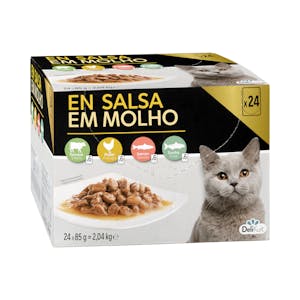 Bocaditos en salsa gato adulto Delikuit