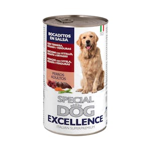 Bocaditos en salsa con ternera, hígado y verduras perro adulto Special Dog Excellence