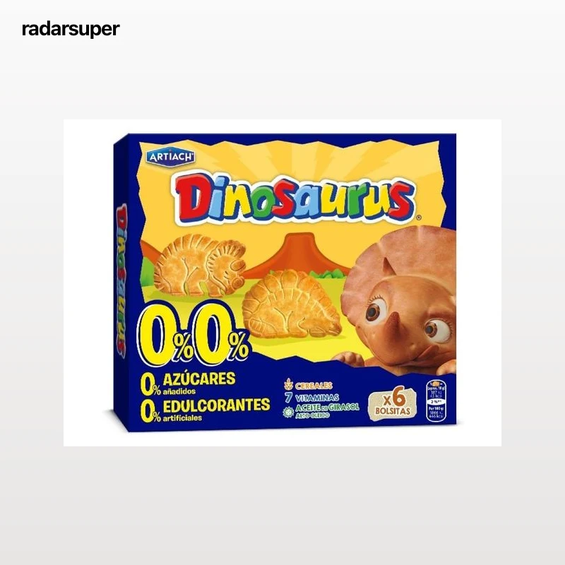 BOLACHA ARTIACH SEM AÇÚCAR AD DINOSAURUS 185G
