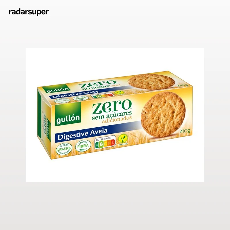 BOLACHA GULLON DIGESTIVE AVEIA SEM AÇÚCARES ADICIONADOS 410G