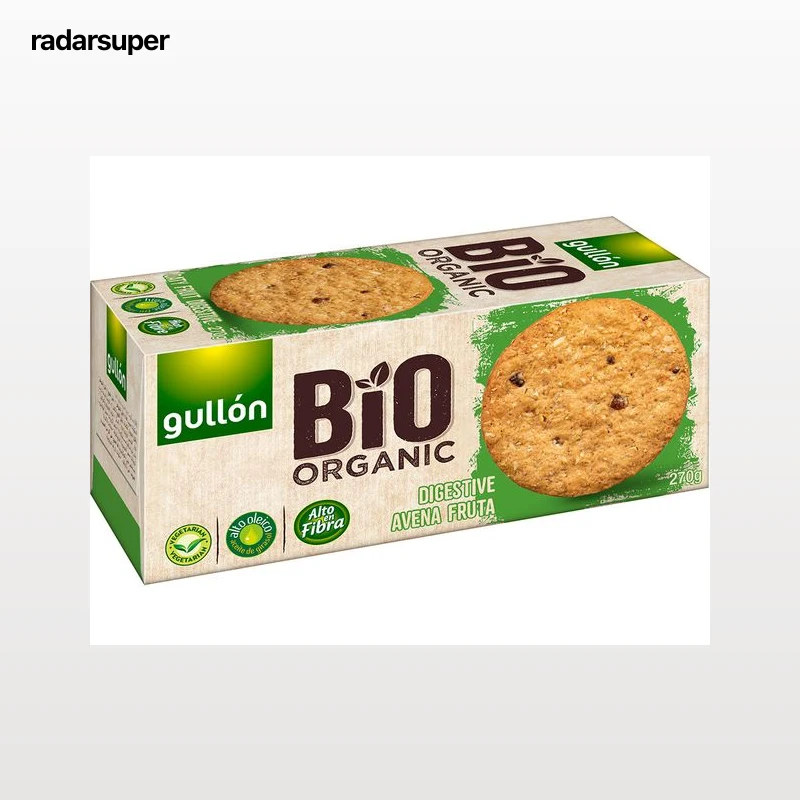 BOLACHA GULLON DIGESTIVE BIO AVEIA FRUTA 270G