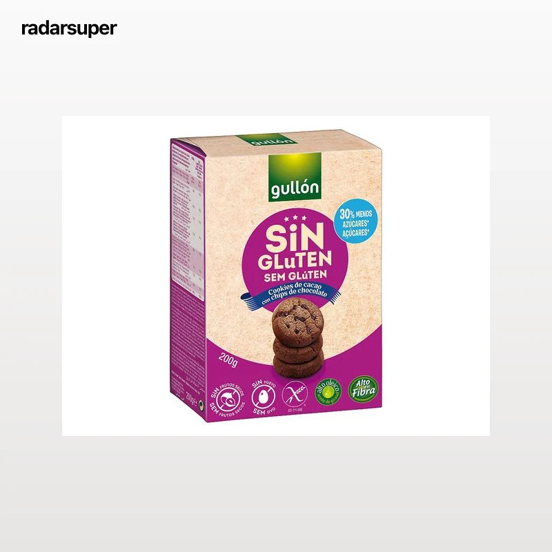 BOLACHA GULLON MINI CHIPS SEM GLÚTEN 200G