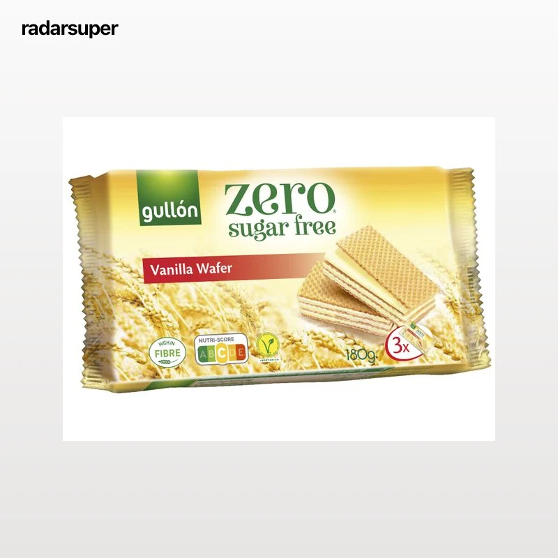 BOLACHA GULLON WAFFERS ZERO SEM AÇÚCAR 3X60G
