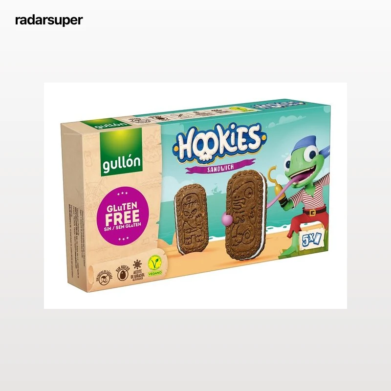 BOLACHA SANDWICH GULLON HOOKIES SEM GLÚTEN 230 G 5 SAQ