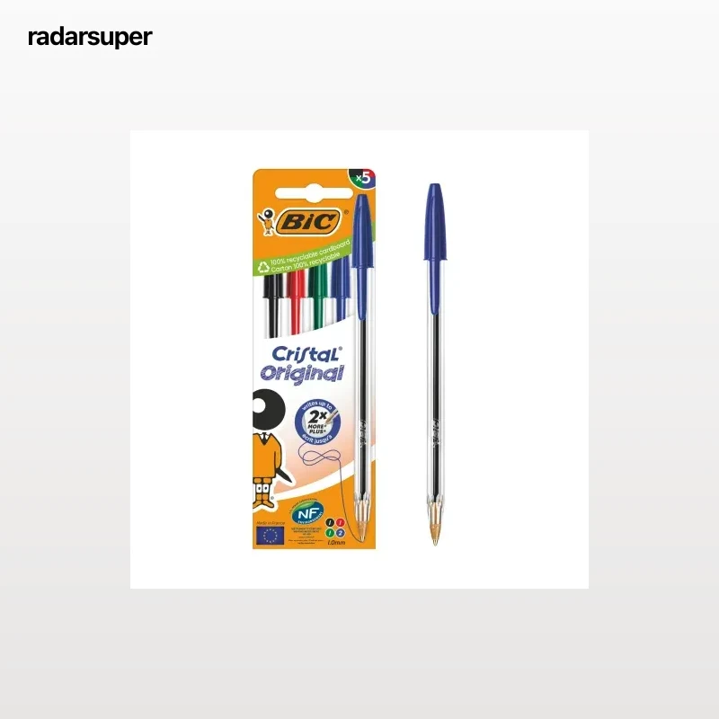 Bolígrafos Bic Cristal Original 5 ud - Surtido
