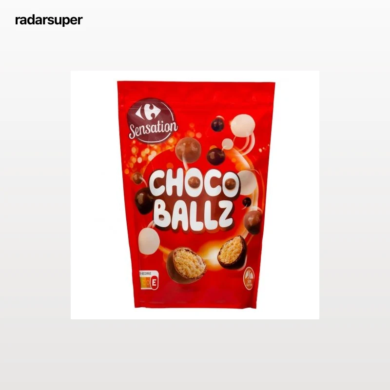 Bolitas tres chocolates Carrefour Sensation Choco Ballz sin gluten doy pack  200 g.